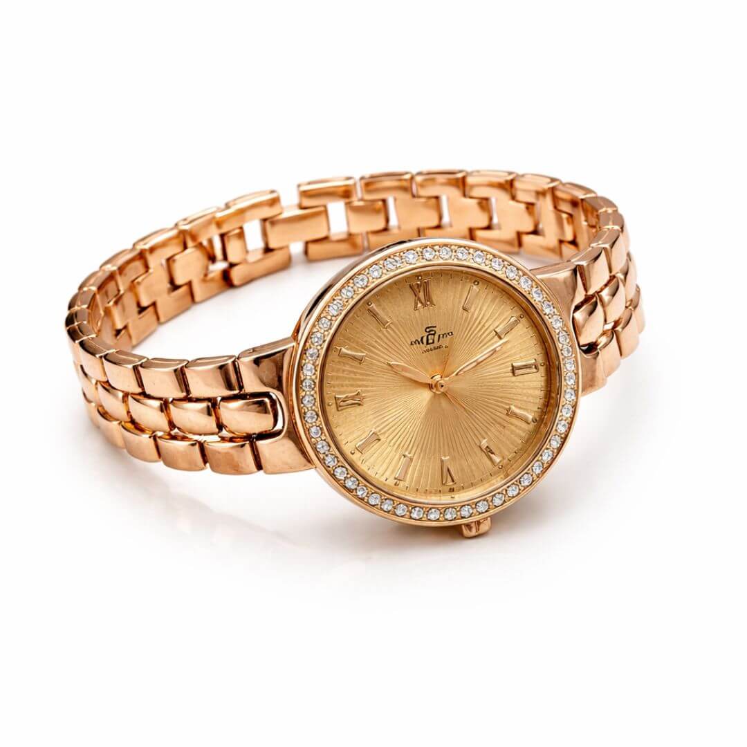 Royal Luxe Gold Watch (Peach)